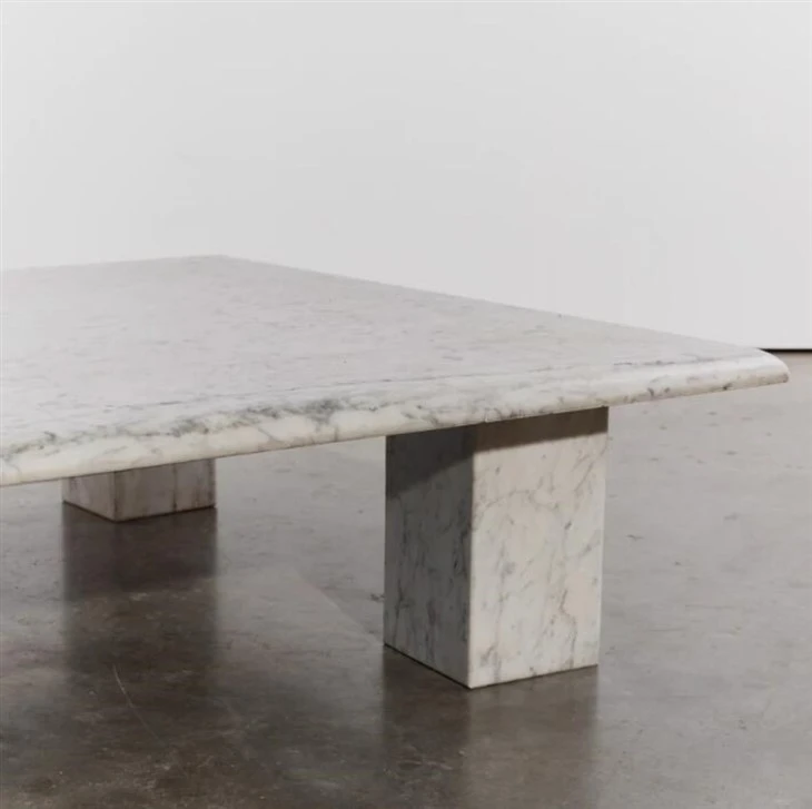Modern Carrara White Marble Coffee Table